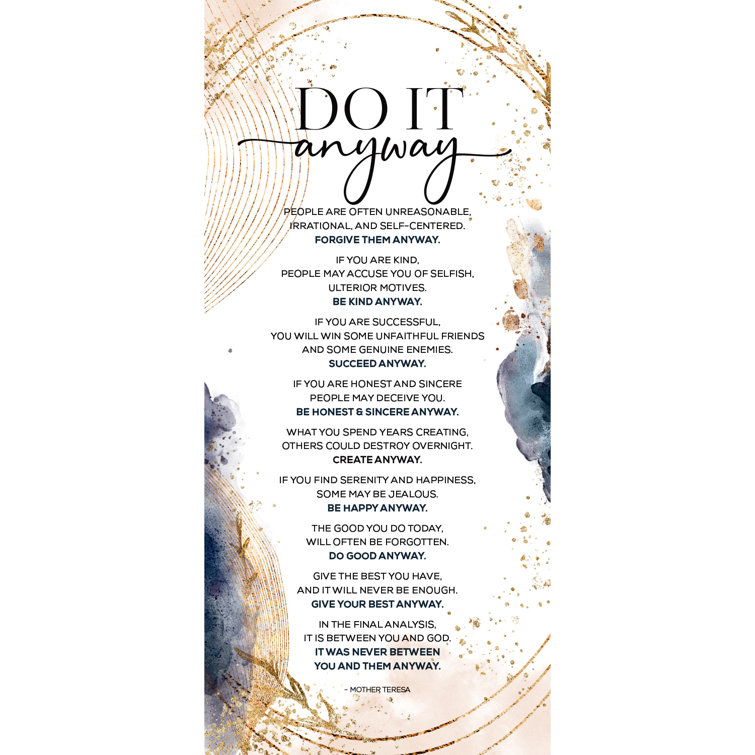 House of Hampton® Do it Anyway Wall Décor & Reviews Wayfair